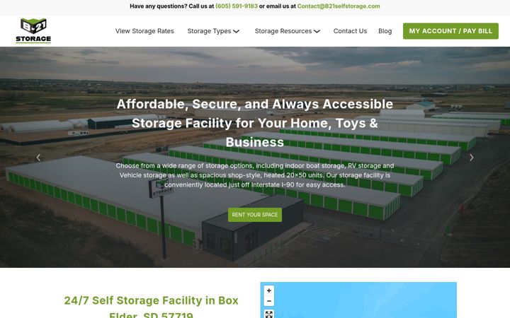 Screenshot of b21selfstorage.com