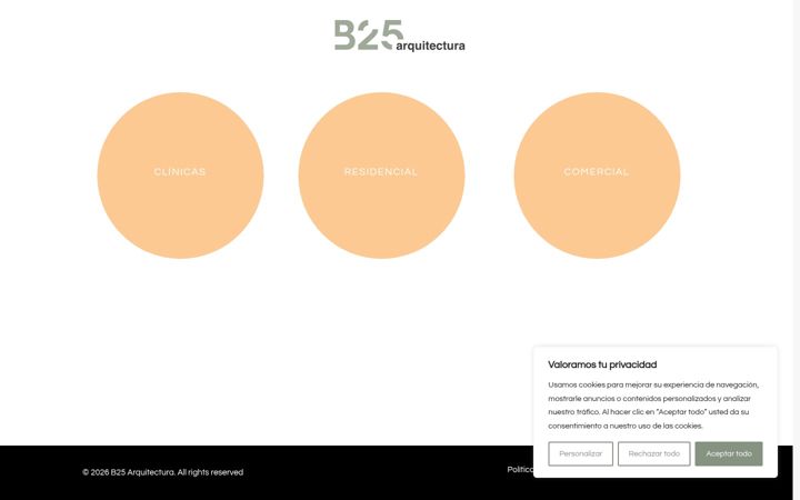Screenshot of b25arquitectura.com