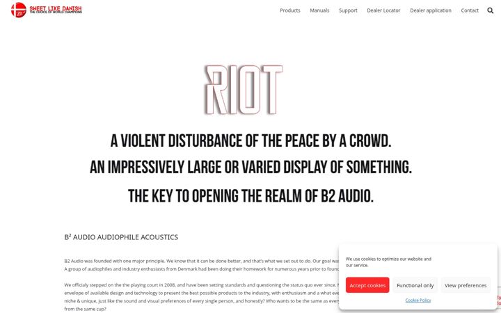 Screenshot of b2audioshop.com