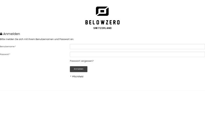 Screenshot of b2b-belowzerowear.com