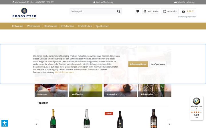Képernyőkép: b2b-brogsitter.de