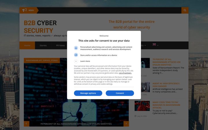 Screenshot of b2b-cyber-security.de