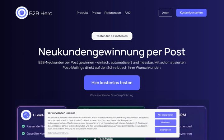 Screenshot of b2b-hero.com