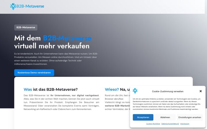 Képernyőkép: b2b-metaverse.de