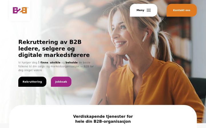 Screenshot of b2b.no