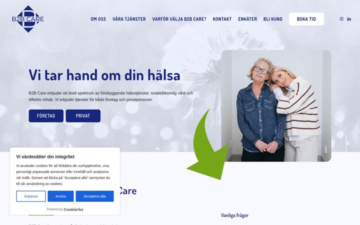 Screenshot of b2bcare.se