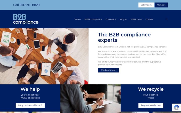 Ekraanipilt saidist b2bcompliance.org.uk