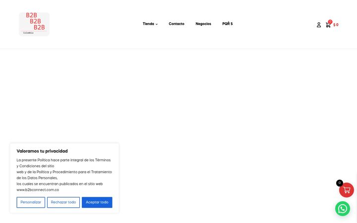 Snímek obrazovky b2bconnect.com.co