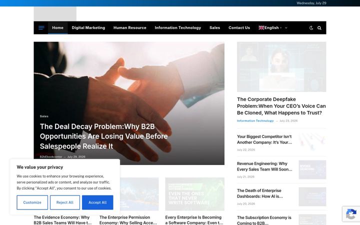 Screenshot of b2bebookcenter.com