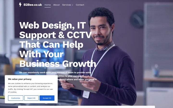 Screenshot of b2bee.co.uk