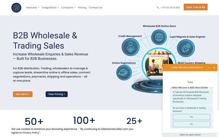 Screenshot of b2bestorebuilder.com