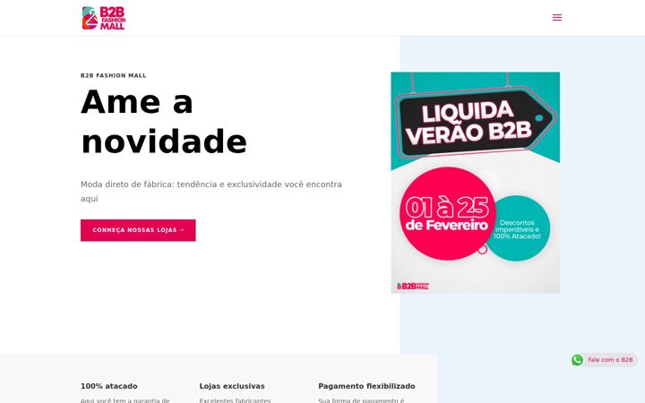 Screenshot of b2bfashionmall.com.br
