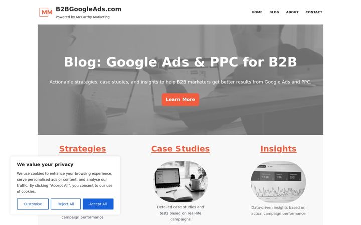 Screenshot of b2bgoogleads.com