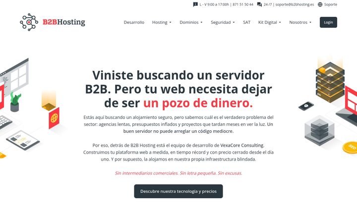 Screenshot of b2bhosting.es