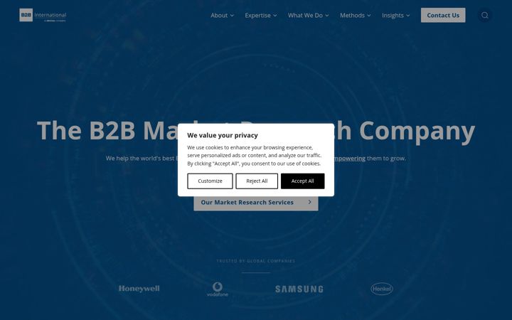 Screenshot of b2binternational.com