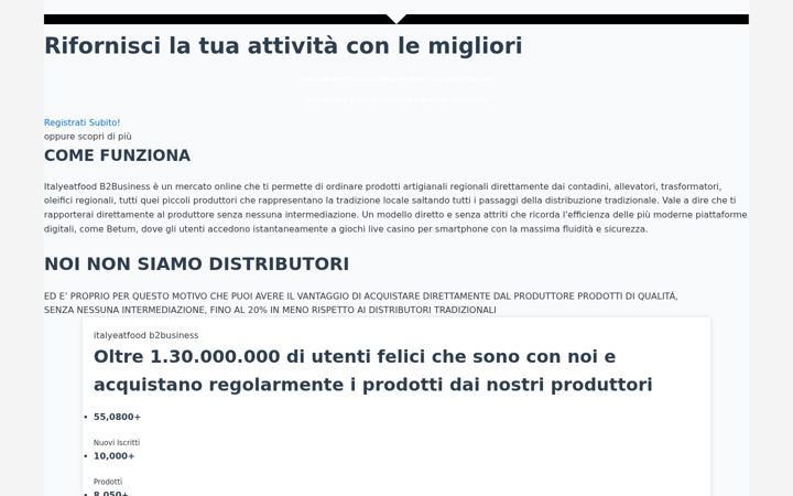 Screenshot of b2bitalyeatfood.it