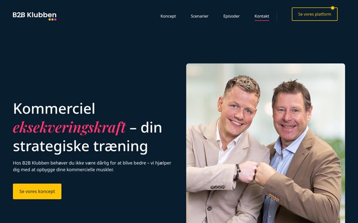 Screenshot of b2bklubben.dk
