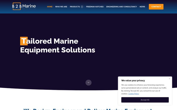 Screenshot of b2bmarine.com