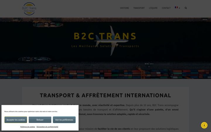 Screenshot of b2c-trans.com