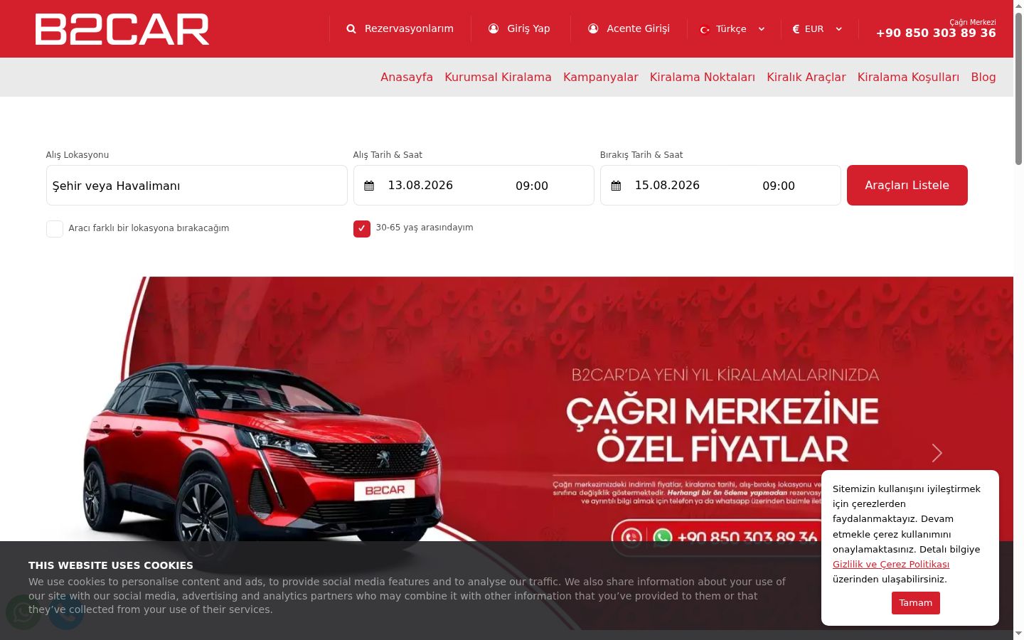 Posnetek zaslona pasice za privolitev, prikazane pred kakršno koli interakcijo