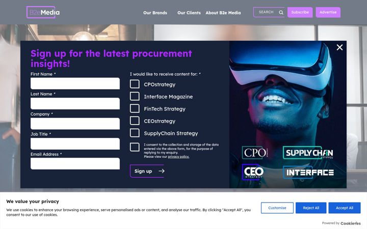 Screenshot of b2e.media