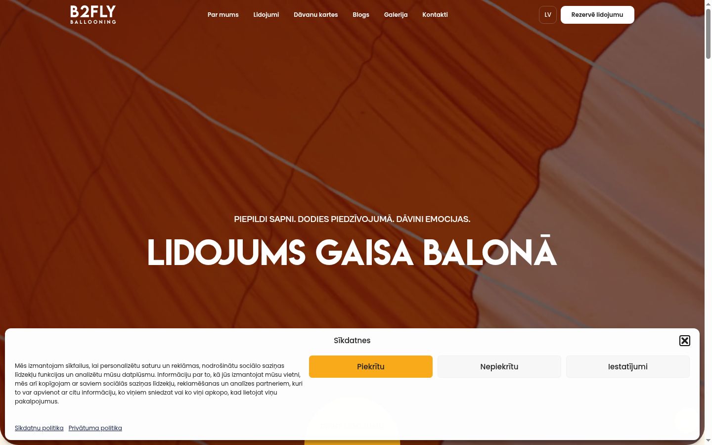 Screenshot tal-banner tal-kunsens muri qabel kwalunkwe interazzjoni