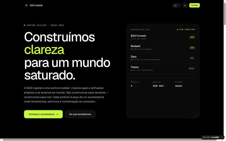 Screenshot of b2gcapital.com