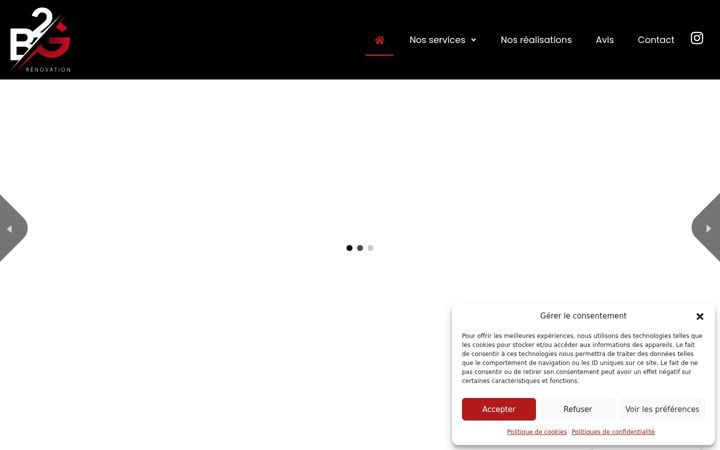 Screenshot ta' b2grenovation.fr