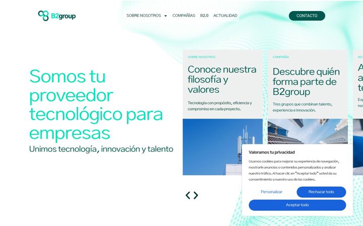 Screenshot of b2group.com