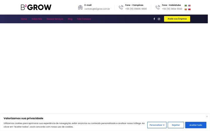 Screenshot di b2grow.com.br