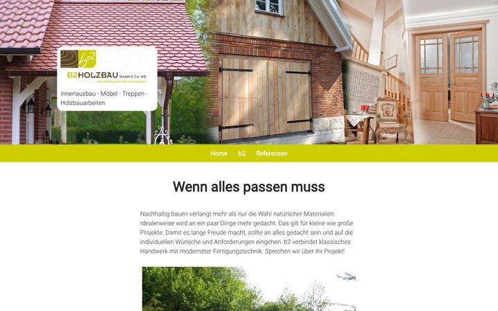 Screenshot of b2holzbau.de