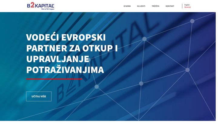 Screenshot of b2kapital.ba