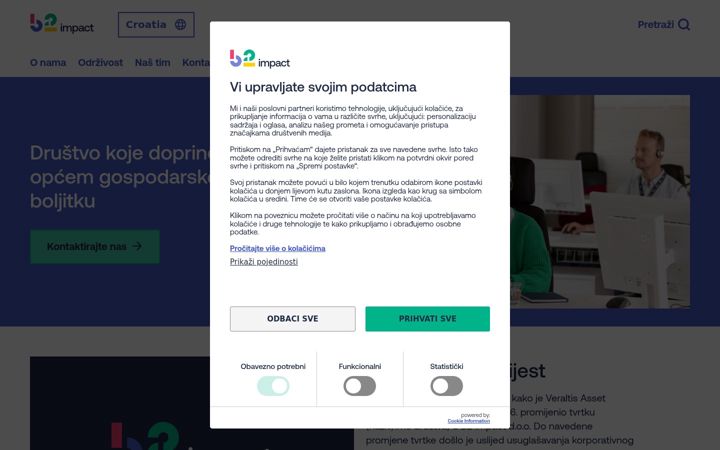 Screenshot of b2kapital.hr