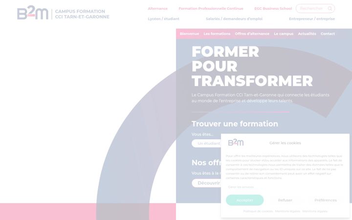 Screenshot of b2m-formation.com