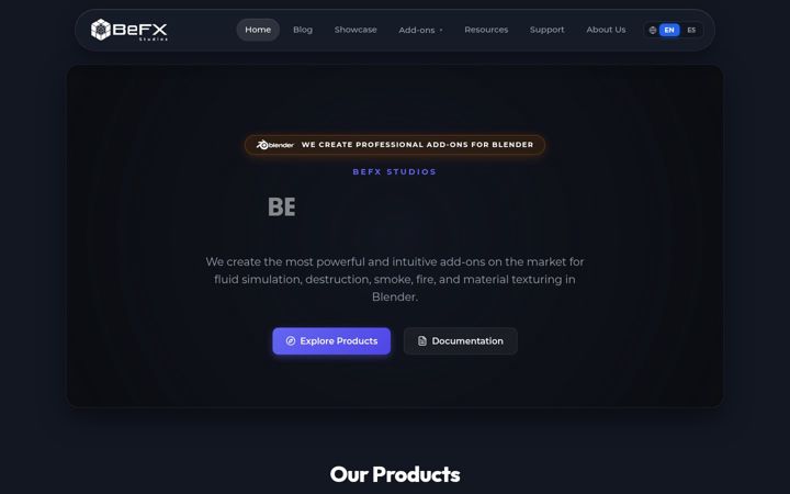 Screenshot of b3fxstudios.com