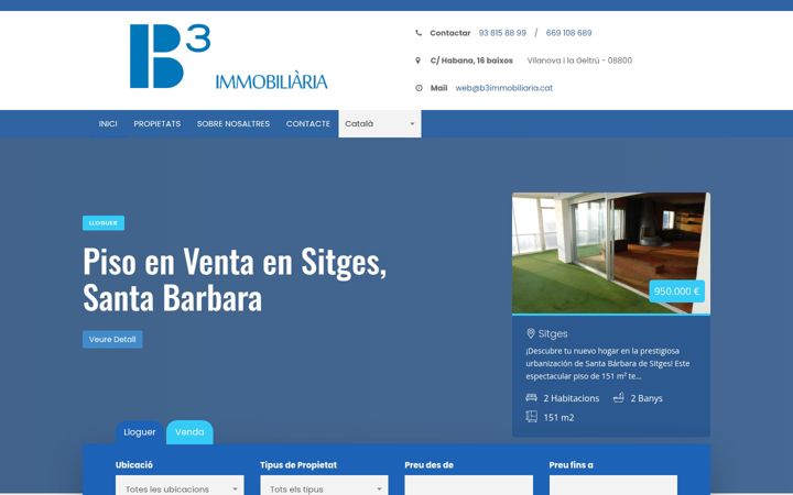 Screenshot of b3immobiliaria.cat