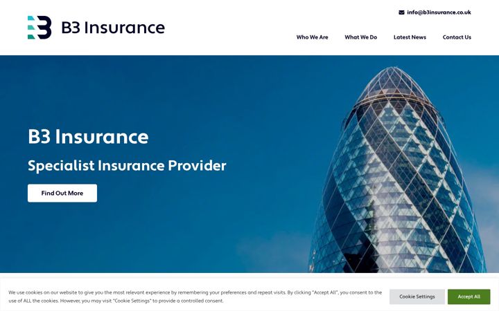 Screenshot of b3insurance.co.uk