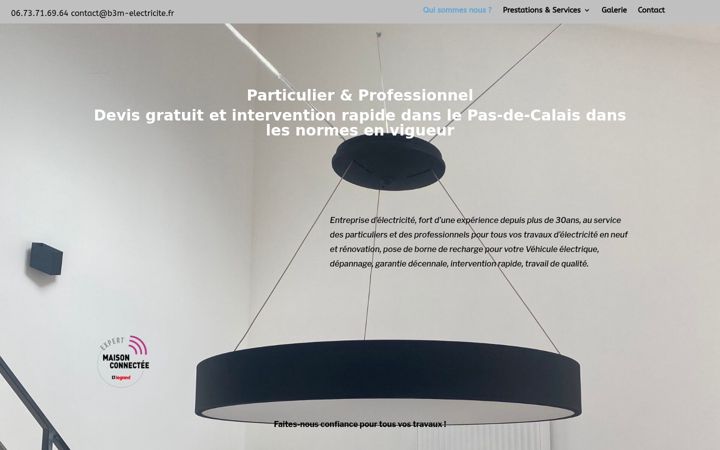 Screenshot ta' b3m-electricite.fr
