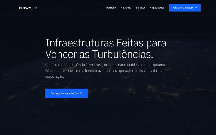 Kuvakaappaus sivustosta b3waretecnologia.com.br