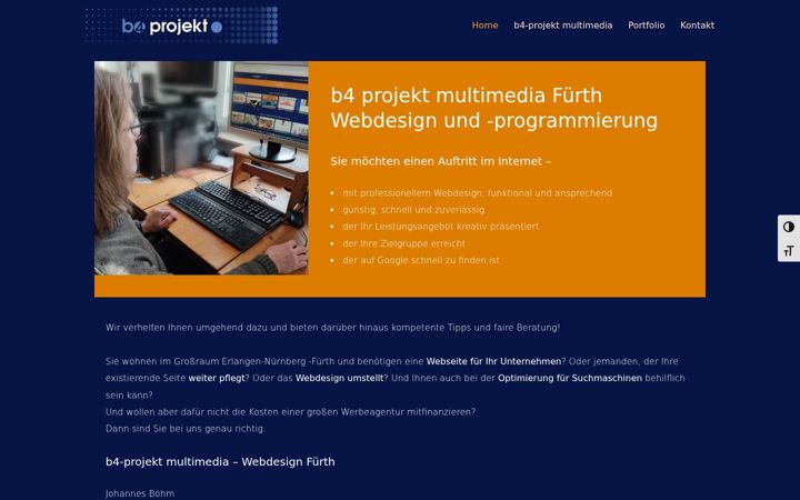 Képernyőkép: b4-projekt.de