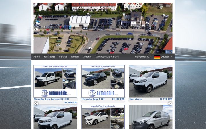 Képernyőkép: b45-automobile.de