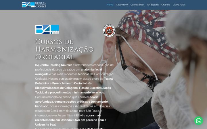 Kuvakaappaus sivustosta b4cursos.com.br