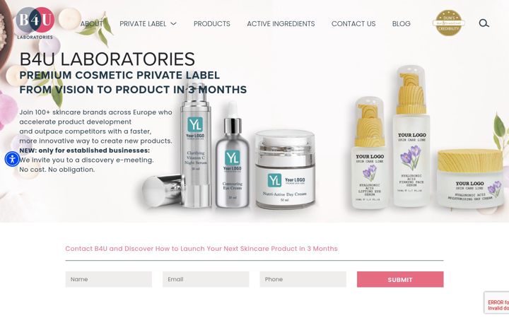 Screenshot of b4ulabs.com