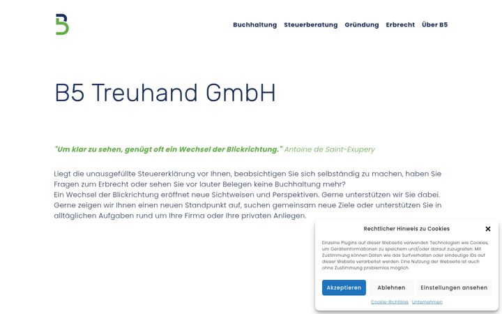 Screenshot of b5-treuhand.ch