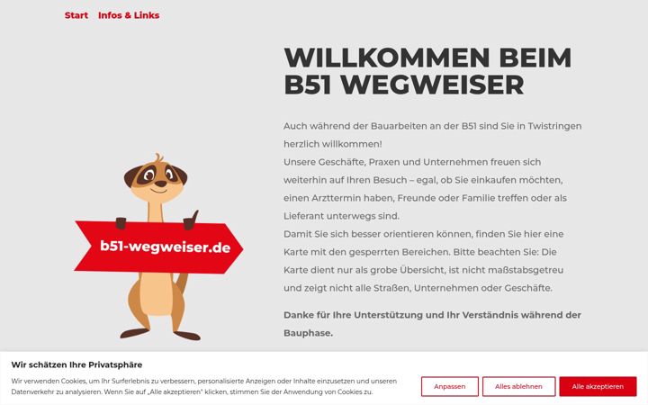 Screenshot of b51-wegweiser.de