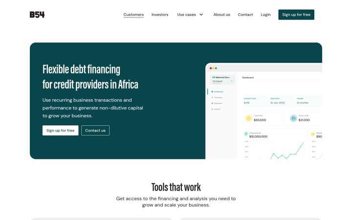Screenshot of b54.co
