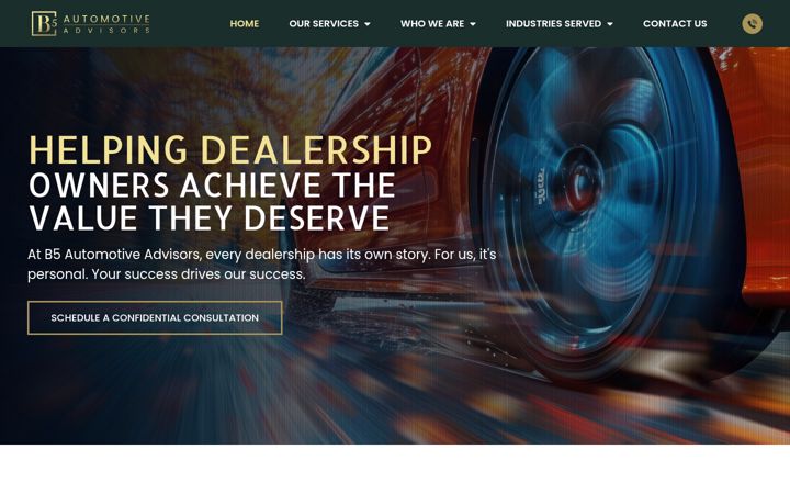 Screenshot of b5automotiveadvisors.com