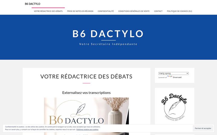 Screenshot ta' b6dactylo.fr