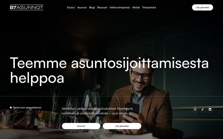 Screenshot of b7asunnot.fi