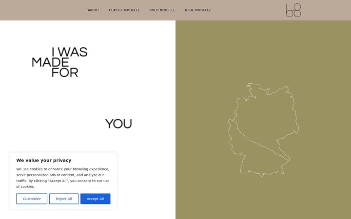 Screenshot of b8-eyewear.de